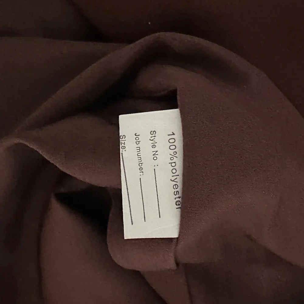 NWT, Elegant Chocolate Brown Strapless Dress With Scarf / Shoulder Cover‎